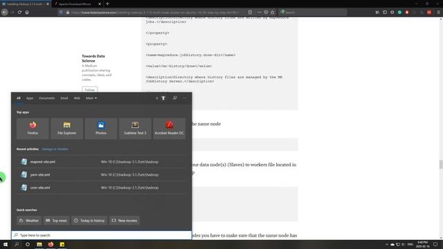 Setting up Hadoop 3.1.3 multi node cluster with problems and solution in Windows 10 смотреть онлайн