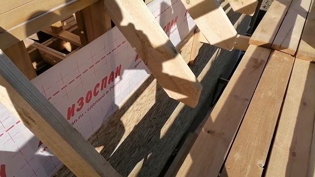 Закрыли оконный проем и обшили заднюю стену ОСП, проект Терем. смотреть онлайн