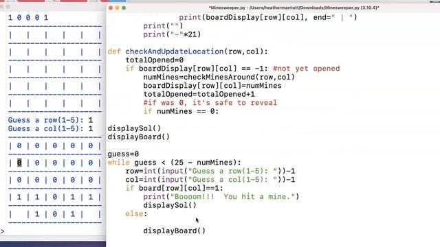 Python Minesweeper - Handling Zero Boxes смотреть онлайн