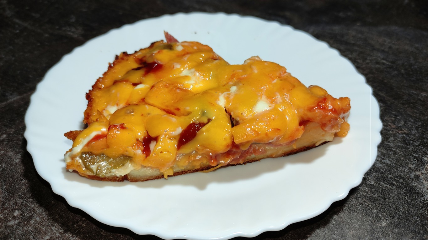 Домашняя пицца на сковороде на скорую руку