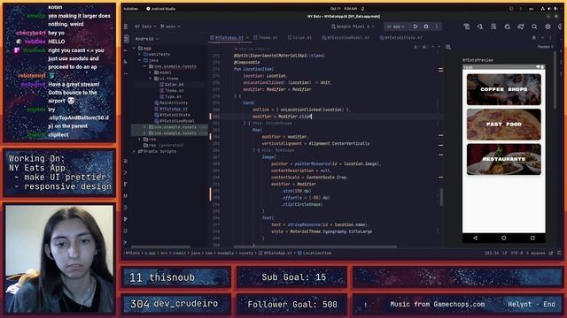 Building an app to learn Kotlin and Jetpack Compose! (NY Eats) | VOD 10.11.23 смотреть онлайн