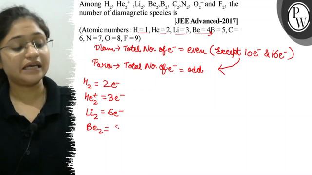 Among \( \mathrm{H}_{2}, \mathrm{He}_{2}^{+}, \mathrm{Li}_{2}, \mat...