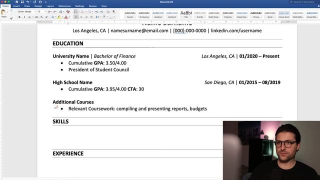 How To Make a Resume For Students | Microsoft Word смотреть онлайн