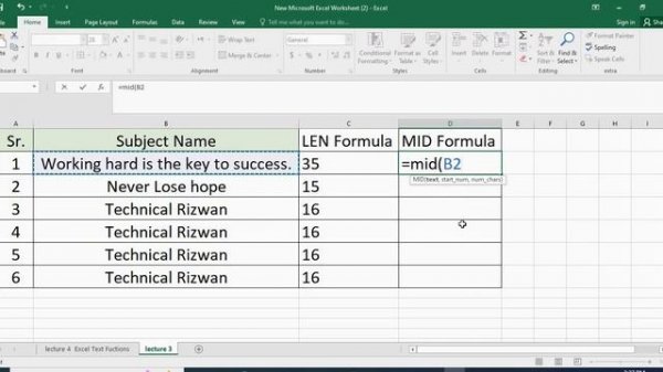 Len function in excel |#len formula | Mid formula in excel | Mid function in excel |#mid formula