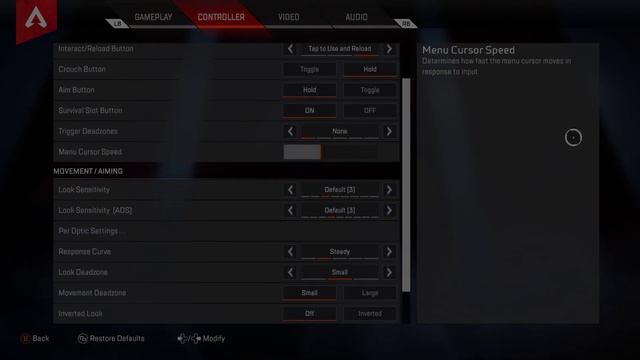 Apex Legends Settings - Season 10 - Console смотреть онлайн