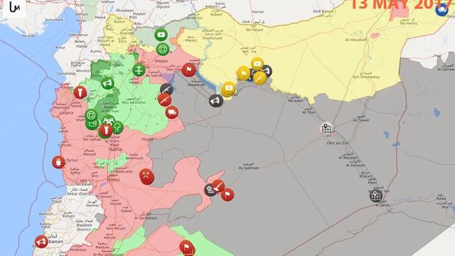 Animation map of situation in Syria since 21 November 2016 to 1 November of 2017 смотреть онлайн