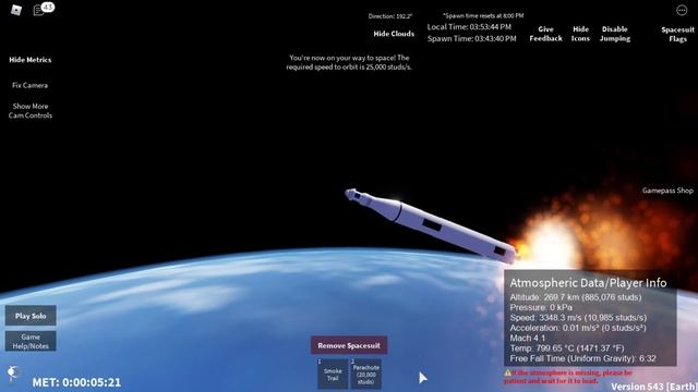 Earth To Moon Launch Experience on (Roblox) смотреть онлайн