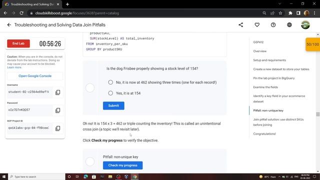 Troubleshooting and Solving Data Join Pitfalls || [GSP412] || Solution смотреть онлайн