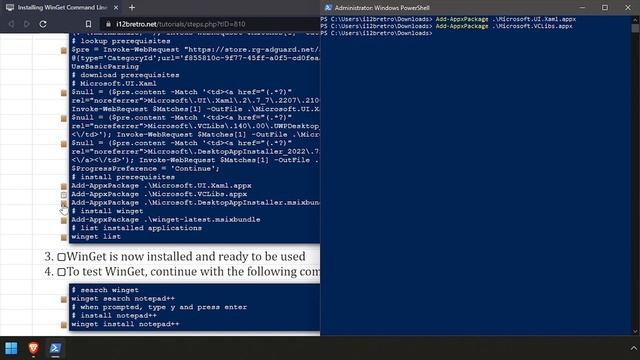 Installing WinGet Command Line Package Manager on Windows 11 смотреть онлайн