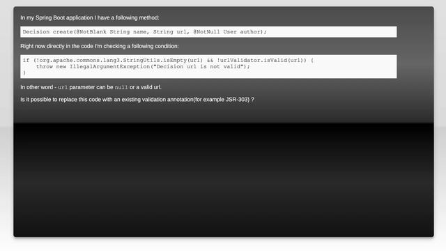 Spring Validation - NULL or valid url смотреть онлайн