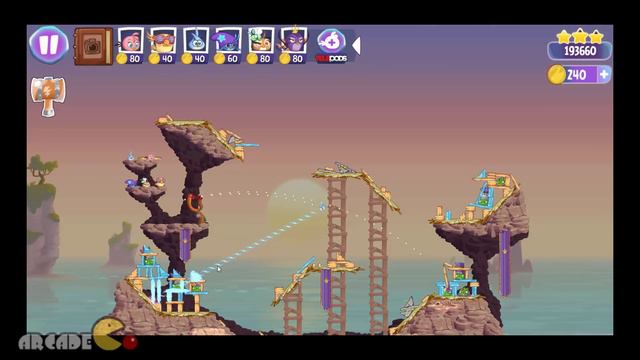 Angry Birds Stella: Beach Day Wall Of Pigs Level 4 All 3 Stars Walkthrough смотреть онлайн