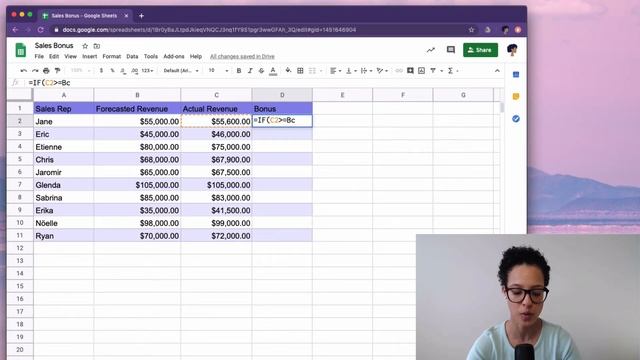 Google Sheets IF THEN Formula смотреть онлайн