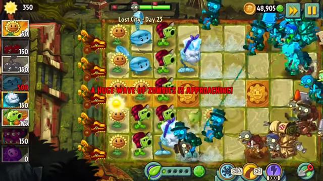 Plants vs Zombies 2 Gargantuar Lost City Day 23 Walkthrough and 108 Zombies смотреть онлайн