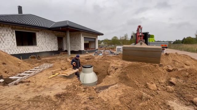 Монтаж локальных очистных сооружений для дома. 4К. смотреть онлайн