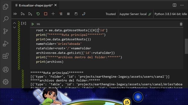 8. Google earth engine con python en visual studio code : visualizar shapefile usando geemap смотреть онлайн