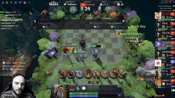 dota auto chess - shamans combo in auto chess by queen player - queen pro gameplay