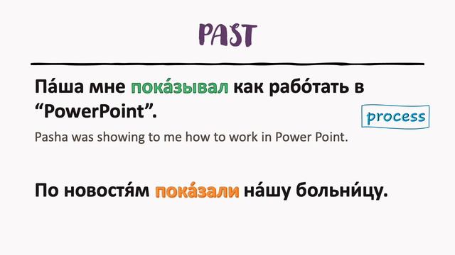 33 ПОКАЗЫВАТЬ - TO SHOW