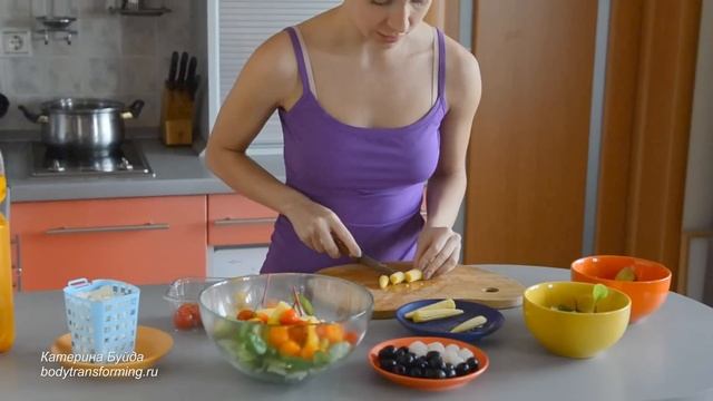 ЗДОРОВОЕ ПИТАНИЕ | Фитнес-рецепты. Мой Любимый Салат смотреть онлайн