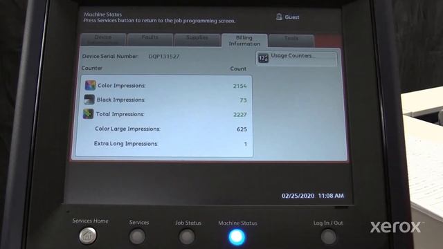 Xerox® PrimeLink® C9065 9070 Series Printer User Interface Locating the Serial Number System Softwa смотреть онлайн