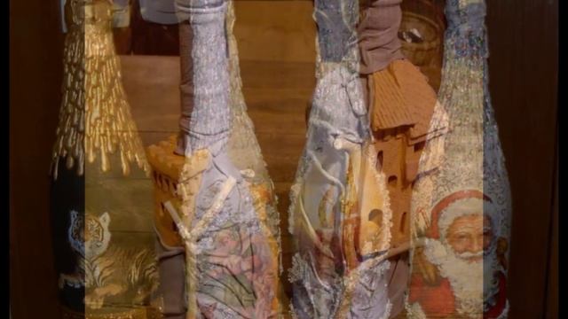 Красивый декупаж бутылок - поделки своими руками из стеклянных бутылок смотреть онлайн