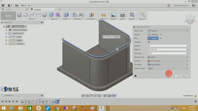How to make mesh / grills - fusion 360 tutorial смотреть онлайн