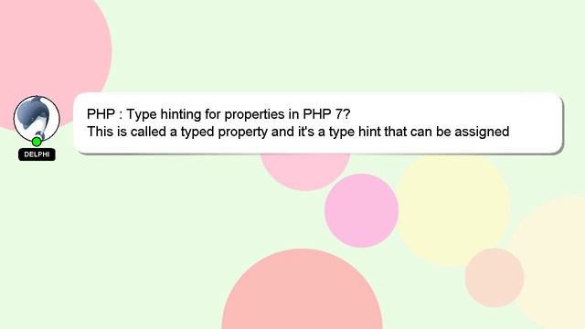 PHP : Type hinting for properties in PHP 7? смотреть онлайн