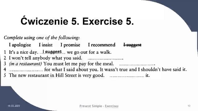 Present Simple - exercises. смотреть онлайн