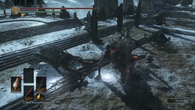 Dark Souls 3 - Sulyvahn's Beast vs 2 Drang Knights смотреть онлайн
