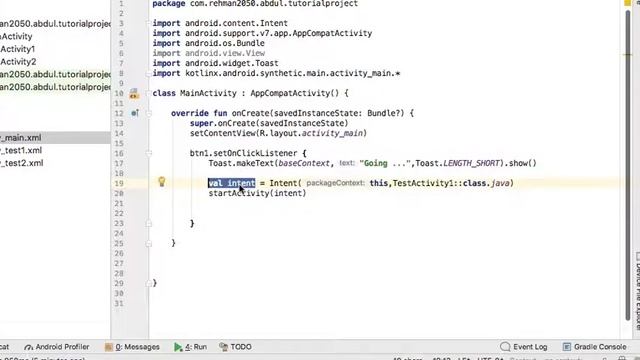 Creating an Intent in Android Kotlin Lecture # 05 in Hindi/Urdu смотреть онлайн