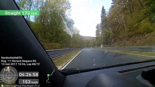 Nordschleife Nurburgring - 13.05.2017 - Megane RS Cup - BTG with yellow flag смотреть онлайн