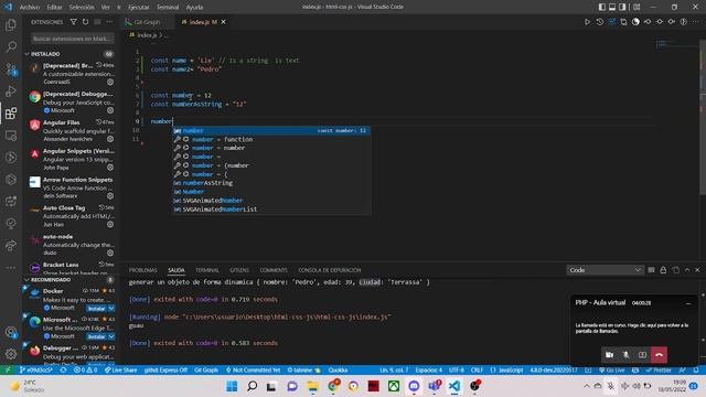 Javascript Data Types: Strings, numbers, boolean, null and objects. смотреть онлайн