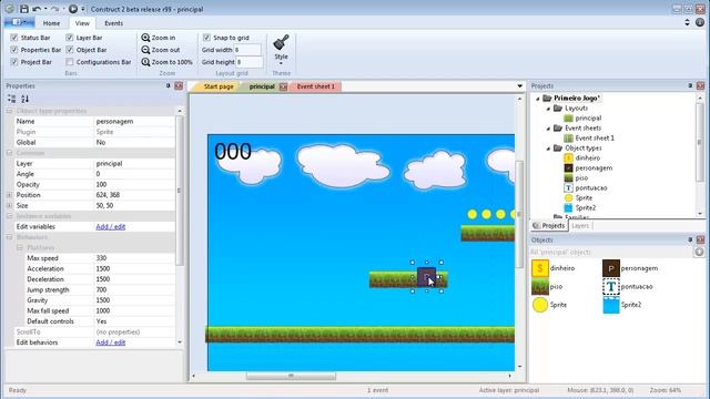 Como criar jogos digitais #2 - Pontuação no jogo - Construct 2 - Jogos Gratis Pro смотреть онлайн