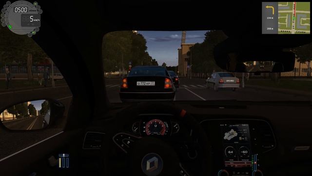 Renault Megane RS rush time driving|City car driving смотреть онлайн