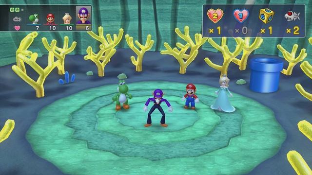 Mario Party 10 Bowser Party #407 Yoshi, Mario, Rosalina, Waluigi Whimsical Waters Master Difficulty смотреть онлайн