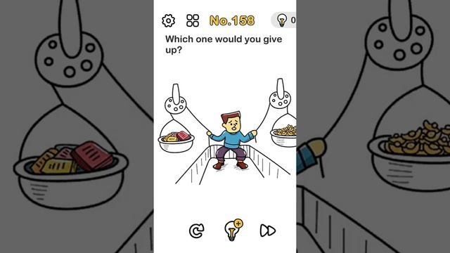#Answerbrainoutlevel158 which one would you give up Walkthrough brain out level 158 смотреть онлайн