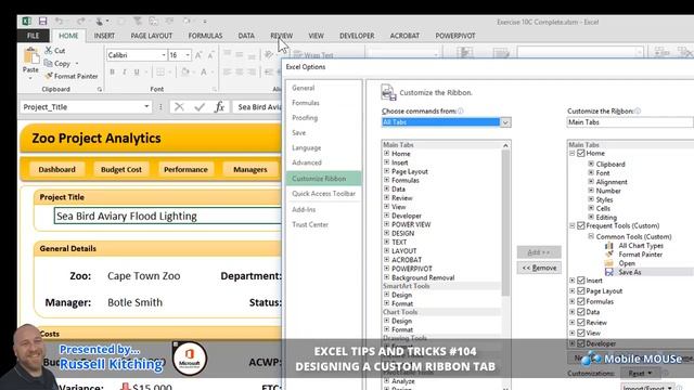 Excel 104 - Designing a Custom Ribbon Tab смотреть онлайн