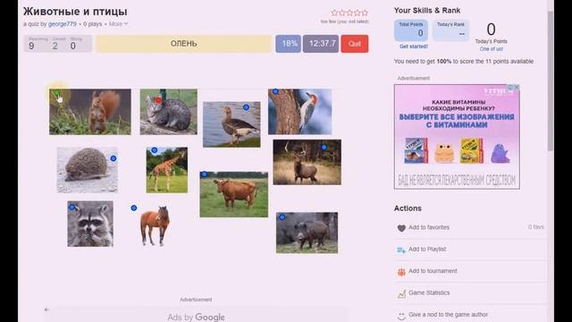 Создание интерактивных упражнений с «PurposeGames»