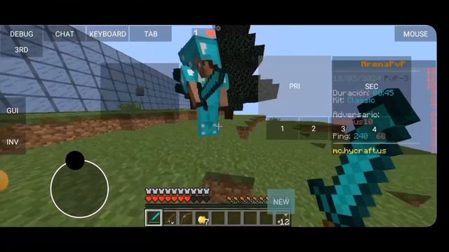 Minecraft Java 1.8 En Celular PvP Pojavlaucher Jugador de Mobile VS Jugador De PC 60FPS смотреть онлайн