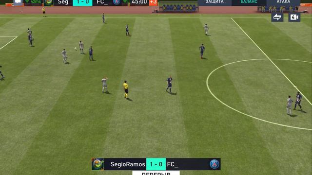 Равная игра в Фифа Мобаил.(С составом ПСЖ) смотреть онлайн