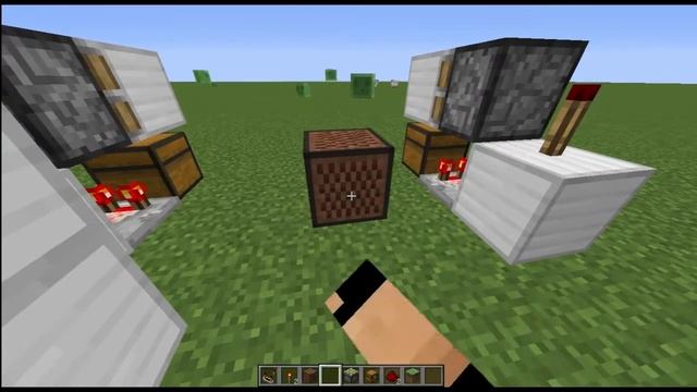 MineCraft || Механизмы || Нотный блок как кнопка смотреть онлайн