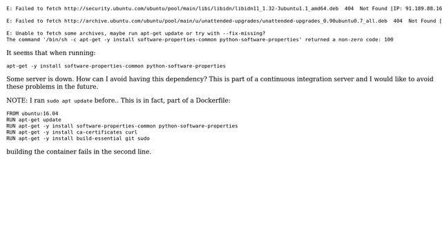 Ubuntu: 404 Not found when installing packages смотреть онлайн