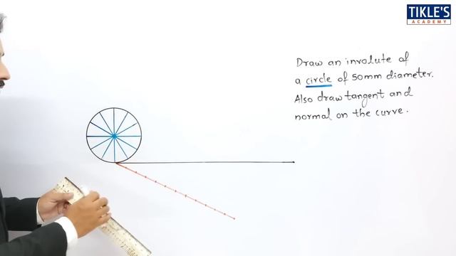 HOW TO DRAW INVOLUTE OF CIRCLE | ENGINEERING GRAPHICS AND DRAWING @TIKLESACADEMYOFMATHS смотреть онлайн