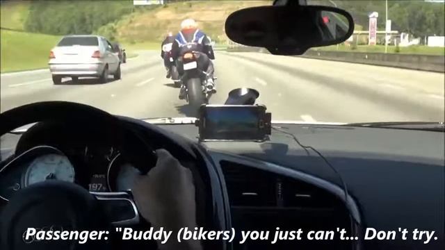 Audi R8 vs Kawasaki Ninja ZX10R vs Suzuki GSXR1000 смотреть онлайн