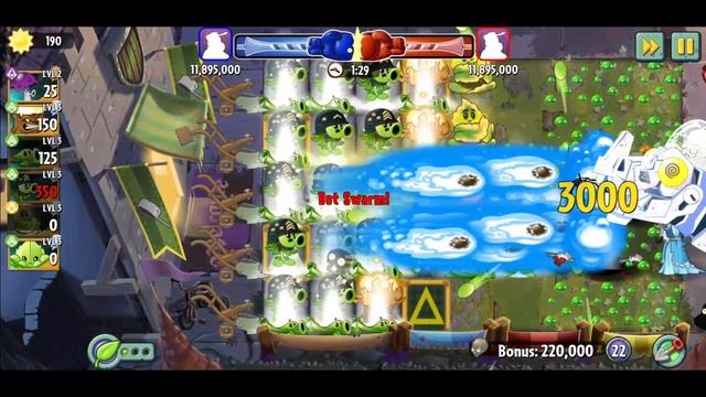 Plants vs. Zombies Arena, 47m level 3 plants, PvZ 2 Scaredy Shroom vs Zomboss смотреть онлайн