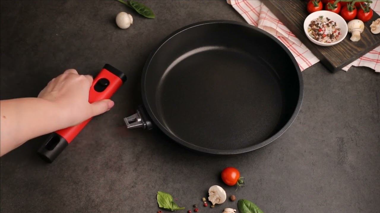 Сковорода NADOBA Gusta со съёмной ручкой, Крышка NADOBA Gusta