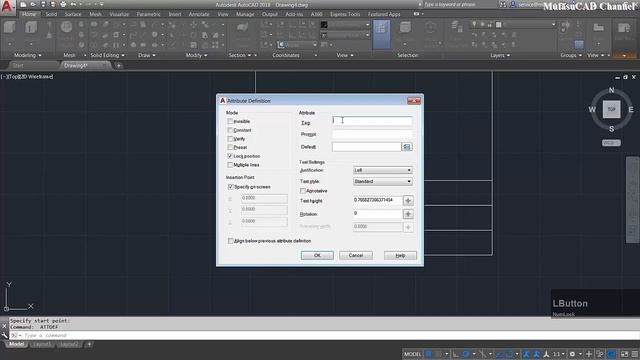 AutoCAD Cara Menambahkan Atribut Di Block | Bahasa Indonesia смотреть онлайн