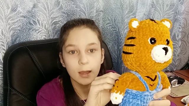 #вязание #молодой_блогер Амигуруми. вязаные игрушки 《тигрята》. смотреть онлайн