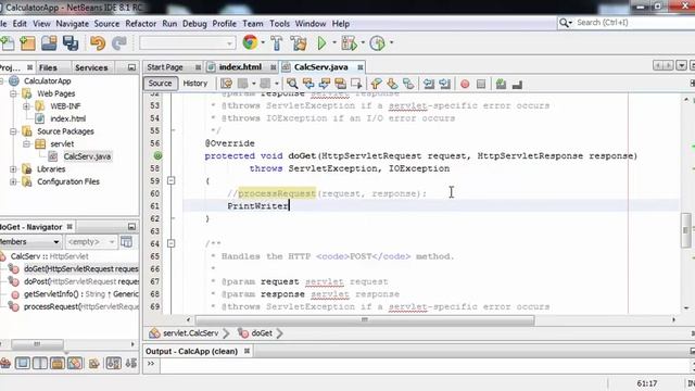 Java Servlet - Calculator Application смотреть онлайн