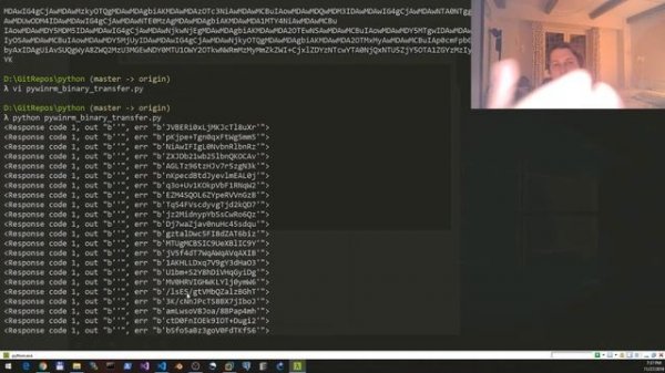 Python - winrm, binary transfer via base64 encoding