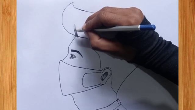Easy Masked Man Drawing Picture ||How to Draw a man wearing a Mask|| pencil Drawing смотреть онлайн